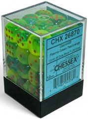 Chessex - Gemini Plasma Green-Teal/Orange Luminary 36D6 12mm - CHX26870